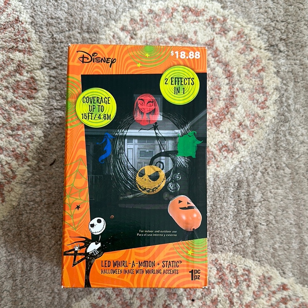 Disney Halloween LED Projector with Orange and Black Accents